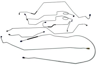 Front Brake Line Routing 72 F100 1967-1970 Ford F100 2 WD Complete Brake Line Set, Stainless Steel