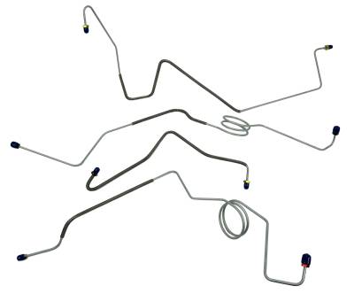 Front Brake Line Routing 72 F100 1976-1979 Ford F100 F150 2 WD Front Brake Line Set, Stainless steel