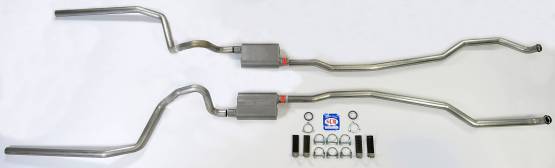 Shafer's Classic - 1965-1966 Full Size Chevrolet Exhaust System 2-1/2" Dual Turbo