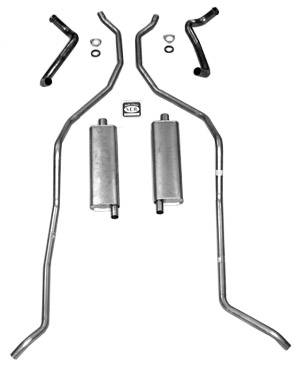 Shafer's Classic - 1959 Chevrolet Full Size Exhaust System 348 hi-perf. with 2-1/2" dual exhaust