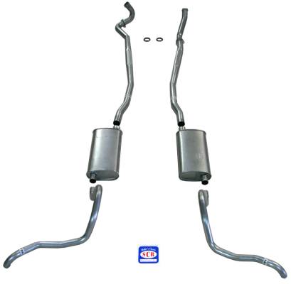 Shafer's Classic - 1967-69 Full Size Chevrolet Exhaust System with Big Block and Stock Cast Iron Manifolds