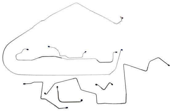 Shafer's Classic - 1969 Ford Mustang Complete Brake Line Set Stainless Steel