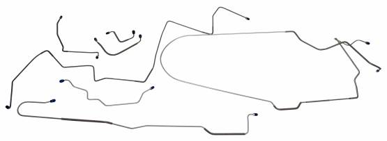 Shafer's Classic - 1972-1973 Ford Mustang Complete Brake Line Set, Stainless Steel