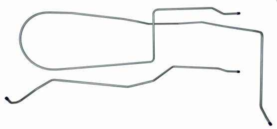 Shafer's Classic - 1968 Ford Mustang Long Gas Line, Pump to Tank,304 Stainless Steel