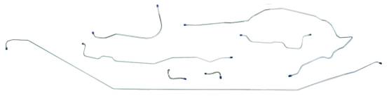 Shafer's Classic - 1956 - 1962 Chevrolet Corvette Full Brake Line Set, Stainless Steel