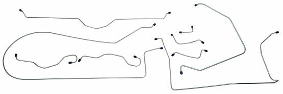 Shafer's Classic - 963 - 1964 Chevrolet Corvette Full Brake Line Set, Stainless Steel