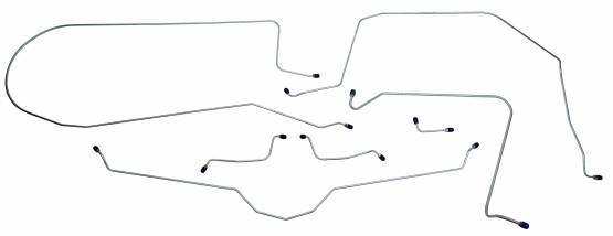 Shafer's Classic - 1963 - 1964 Chevrolet Corvette Full Brake Line Set, Stainless Steel