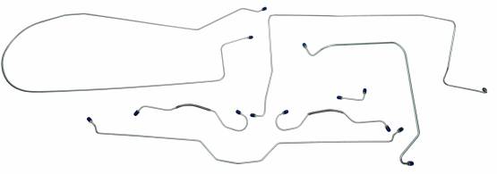Shafer's Classic - 1965 Chevrolet Corvette Full Brake Line Set, Stainless Steel