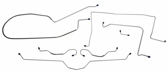 Shafer's Classic - 1965 - 1966 Chevrolet Corvette Full Brake Line Set, Stainless Steel