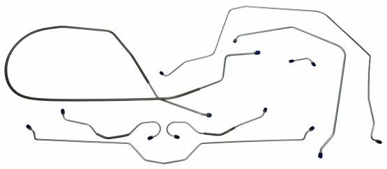 Shafer's Classic - Late 1965 - 1966 Chevrolet Corvette Full Brake Line Set, Stainless Steel