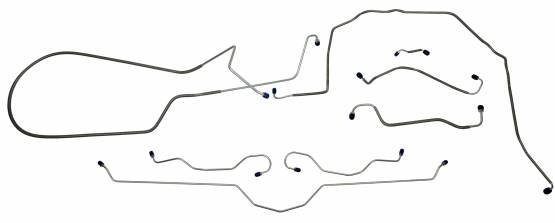 Shafer's Classic - 1970 - 1973 Chevrolet Corvette  Full Brake Line Set, Stainless Steel
