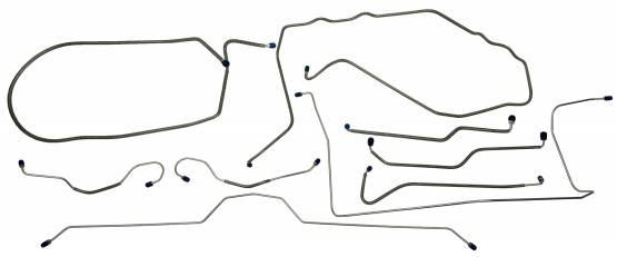 Shafer's Classic - 1974 Chevrolet Corvette  Full Brake Line Set. Stainless Steel