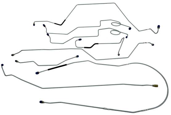 Shafer's Classic - 1967-1970 Ford F100 4 x 2 Complete Brake Line Set, Stainless Steel
