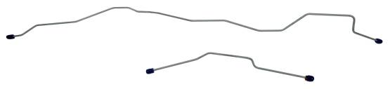 Shafer's Classic - 1980-1985 Ford Bronco Rear End Housing Brake Line, Stainless steel
