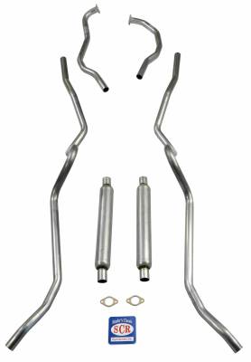 Shafer's Classic - 1956 Chevrolet Full Size 2" Dual 8 cyl. Exhaust System, SW exc. 9 passenger, Stainless steel