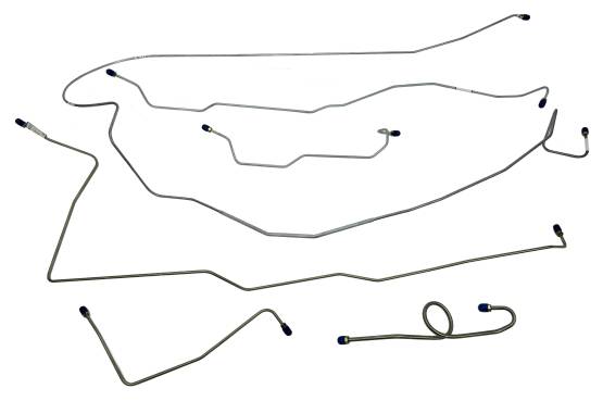Shafer's Classic - 1966 Ford Mustang Complete Brake Line Set, Stainless Steel
