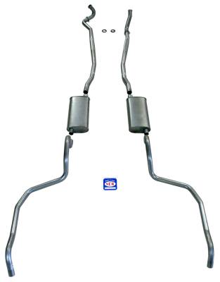 Shafer's Classic - 1967-1969 Full Size Chevrolet Exhaust System with Big Block and Stock Cast Iron Manifolds, Stainless steel