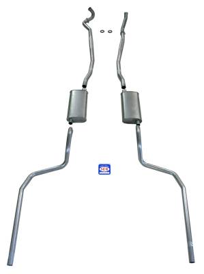 Shafer's Classic - 1967-1969 Full Size Chevrolet Exhaust System with Big Block and Stock Cast Iron Manifolds, Stainless steel