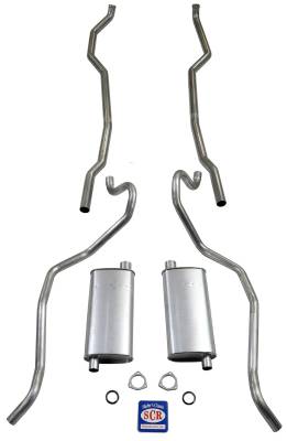 Shafer's Classic - 1965-1966 Full Size Chevrolet Convertible Exhaust System, Big Block w/ Hi-Perf cast iron manifolds, Stainless steel