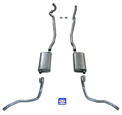 Shafer's Classic - 1967-69 Full Size Chevrolet Exhaust System for Station Wagon with Big Block with Stock Cast Iron Manifolds