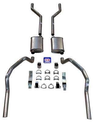 1967 - 1969 Camaro 2-1/2" Exhaust System with Small Block with Long Style Headers