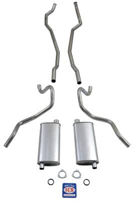 1965-66 Chevrolet Exhaust System 8 cyl. 396 and 427 Dual Exhaust with 2-1/2" Exhaust Pipes