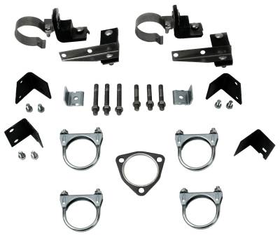 Exhaust - Clamp and Hanger Kits - Shafer's Classic - 1955 Chevrolet Full Size 8 cyl. Dual with 57 Manifolds without Crossover Pipes Clamp And Hanger Kit