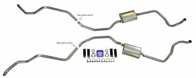 Shafer's Classic - 1960-1964 Chevrolet Full Size Exhaust System 2" Dual Turbo - Image 2