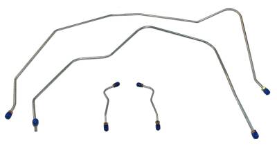 1956 - 1957 Chevrolet Full Size Front Brake Line Set, Stainless Steel