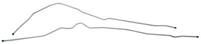1977 Ford Bronco Fuel Line, Front to Rear, 3/8", Stainless Steel