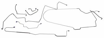 1972-1973 Ford Mustang Complete Brake Line Set, Stainless Steel