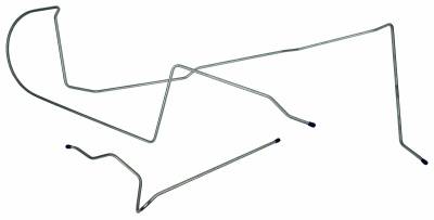  1967 - 1970 Ford Mustang Long Gas Lines, Pump To Tank,304 Stainless Steel