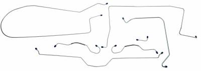 1965 Chevrolet Corvette Full Brake Line Set, Stainless Steel