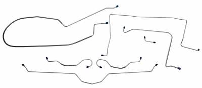 1965 - 1966 Chevrolet Corvette Full Brake Line Set, Stainless Steel
