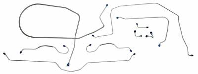 1967 Chevrolet Corvette  Full Brake Line Set, Stainless Steel