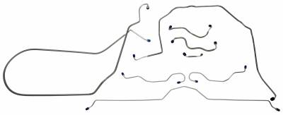 1970 - 1973 Chevrolet Corvette  Full Brake Line Set, Stainless Steel 
