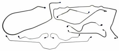 1974 Chevrolet Corvette  Full Brake Line Set, Stainless Steel