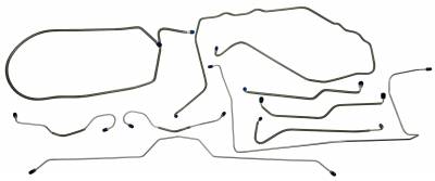 1974 Chevrolet Corvette  Full Brake Line Set. Stainless Steel