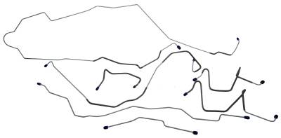 1980-1986 Bronco Complete Brake Line Set