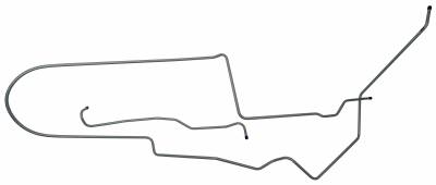 1970 - 1971 Ford Fairlane and Torino Fuel Tank To Pump Line, 3/8", Stainless steel