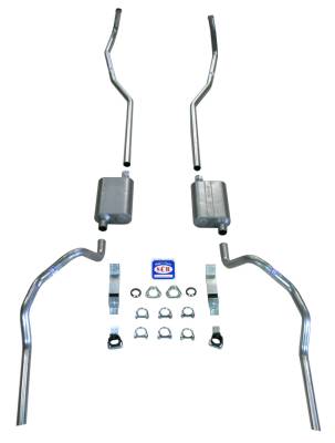 1967 - 1969 Camaro 2" Exhaust System with Quickflow Mufflers, Stainless steel