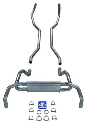 1967 - 1969 Camaro 2-1/2" Exhaust System with Big Block 2-1/2" Cast Iron Manifolds, Stainless steel