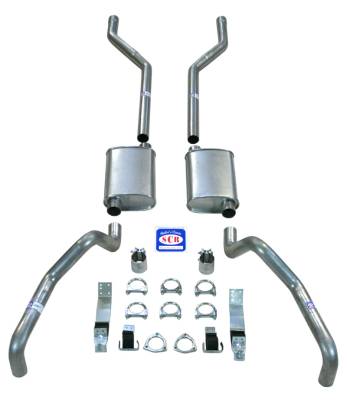 1967 - 1969 Camaro 2-1/2" Exhaust System with Small Block with Long Style Headers, Stainless steel