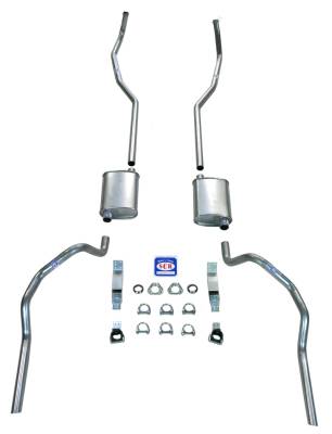1967 - 1969 Camaro 2" Exhaust System with Small Block with 2" Cast Iron Manifolds, Stainless steel