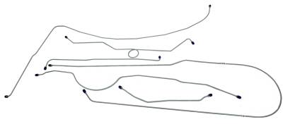 1957-1960 Ford F100 4 x 2 Complete Brake Line Set