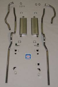 1955 Chevrolet Full Size Convertible 8 cyl. All Dual Exhaust System, Stainless steel