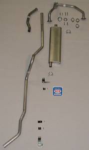 1956 Chevrolet Full Size Station Wagon exc. 9 Pass. 8 cyl. Single Exhaust System, Stainless steel