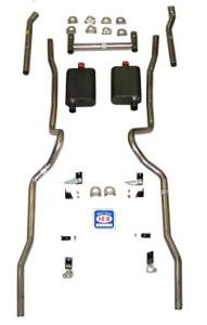 1955-1957 Chevrolet Full Size 2" Dual Turbo Exhaust System w/ 3/4" headers w/ frame horns, Stainless steel