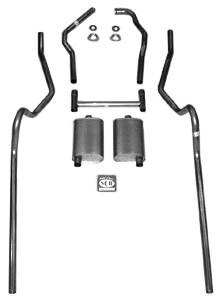 1955-1957 Chevrolet Full Size 2" Dual Turbo Exhaust System, Stainless steel