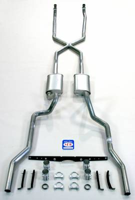 1955-1957 Chevrolet Full Size X style Exhaust System, Small block, Stainless Steel